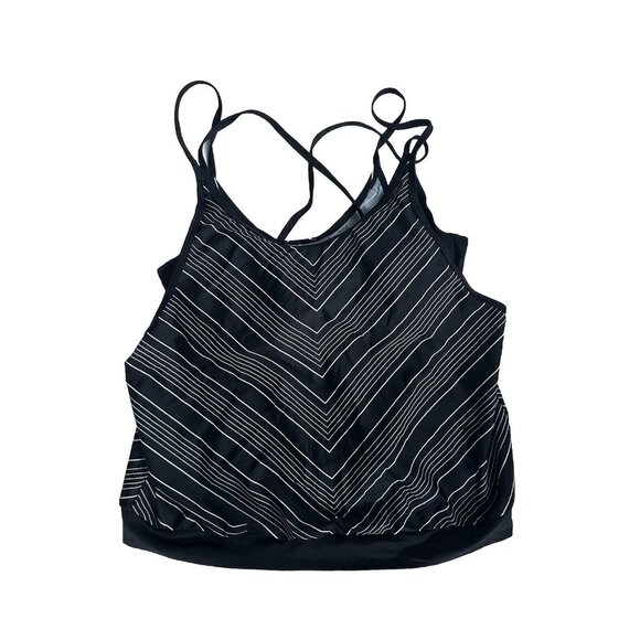 NWT Athleta 38 B / C Chevron Blousy Tankini Top Swim Top Swimsuit Top - Picture 3 of 9